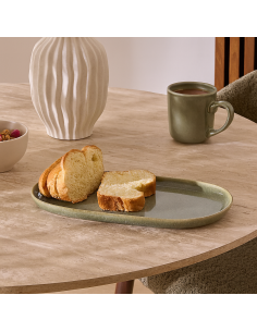 PIATTI: vendita online PIATTO OVALE 30 X 18 CM TERRE VERDE KAKI SECRET DE GOURMET IN PORCELLANA in offerta 2