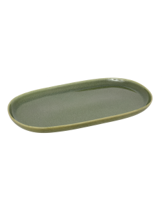 PIATTI: vendita online PIATTO OVALE 30 X 18 CM TERRE VERDE KAKI SECRET DE GOURMET IN PORCELLANA in offerta