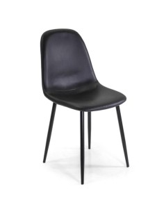 SEDIE-POLTRONE: vendita online JACKY SEDIA ECOPELLE H.48CM NERO in offerta