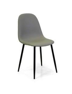 JACKY SEDIA ECOPELLE H.48CM GRIGIO TORTORA STRUTTURA NERO
