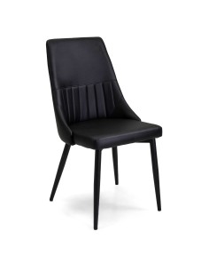 OLIVER SEDIA ECOPELLE H.48CM NERO STRUTTURA NERO