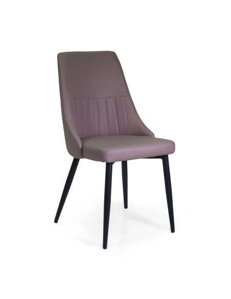 SEDIE-POLTRONE: vendita online OLIVER SEDIA ECOPELLE H.48CM TORTORA in offerta