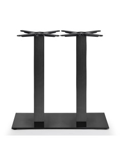 BASI TAVOLO: vendita online BASE TAVOLO DOPPIA COLONNA TIFFANY 75 X 40 CM ALTEZZA 73 CM NERO IN ACCIAIO SCAB in offerta