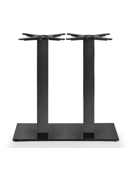 BASI TAVOLO: vendita online BASE TAVOLO DOPPIA COLONNA TIFFANY 75 X 40 CM ALTEZZA 73 CM NERO IN ACCIAIO SCAB in offerta