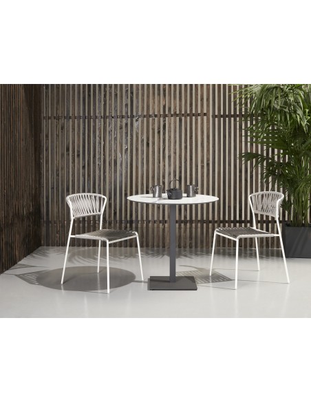 BASI TAVOLO: vendita online BASE TAVOLO TIFFANY 50 X 50 CM ALTEZZA 73 CM NERO IN ACCIAIO SCAB in offerta