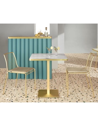 BASAMENTO TIFFANY H.73 BASE QUADRATA 50X50 EFFETTO OTTONE SATINATO ...