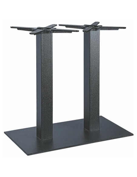 BASI TAVOLO: vendita online BASE PER TAVOLO CLIFF 3022 DOPPIA NERO 40 X 75 X 72 CM IN METALLO in offerta