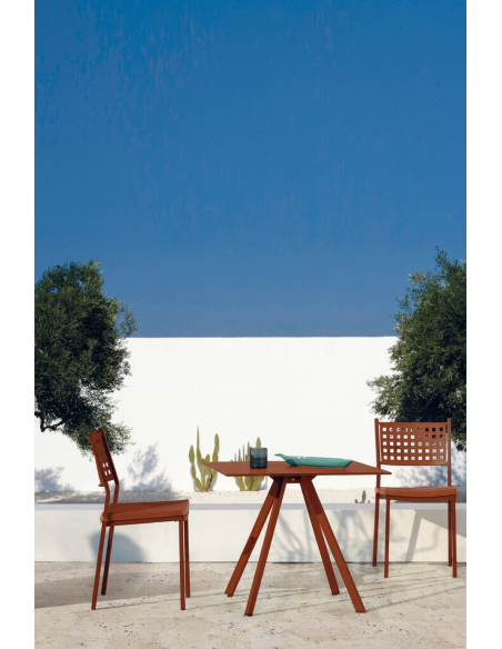 BASI TAVOLO: vendita online BASE TAVOLO ALICE CORTEN 57 X 57 ALTEZZA 73 CM METALLO CON TRATTAMENTO EPOSSIDICO VERMOBIL in off...
