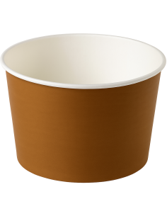 CONTENITORI PER ASPORTO: vendita online SET 24 INSALATIERE TAKE AWAY 1000 ML Ø 15 ALTEZZA 7,5 CM IN CARTA HAVANA LEONE in off...