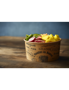CONTENITORI PER ASPORTO: vendita online SET 24 INSALATIERE TAKE AWAY VINTAGE 1000 ML Ø 15 ALTEZZA 7,5 CM IN CARTA HAVANA LEON... 2