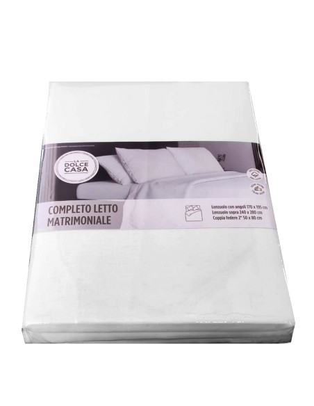 COMPLETO LETTO MATRIMONIALE BIANCO