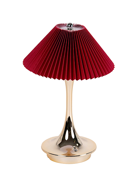 LAMPADE DA TAVOLO: vendita online LAMPADA DA TAVOLO BURGUNDY-ORO Ø 16 CM ALTEZZA 25 CM IN PVC PLATHEA in offerta
