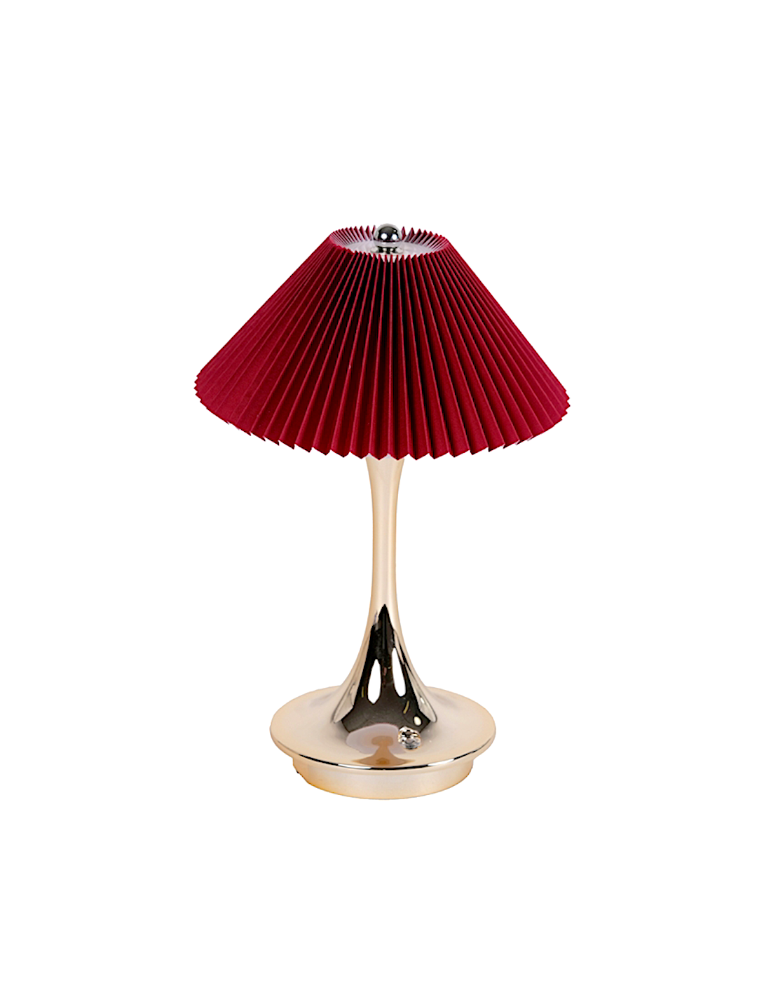 LAMPADE DA TAVOLO: vendita online LAMPADA DA TAVOLO BURGUNDY-ORO Ø 16 CM ALTEZZA 25 CM IN PVC PLATHEA in offerta