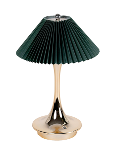 LAMPADE DA TAVOLO: vendita online LAMPADA DA TAVOLO VERDE-ORO Ø 16 CM ALTEZZA 25 CM IN PVC PLATHEA in offerta