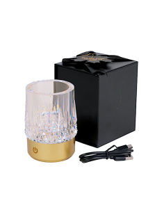 LAMPADE DA TAVOLO: vendita online LAMPADA VASETTO LED IN ACRILICO Ø 7 CM X ALTEZZA 10,5 CM PLATHEA in offerta