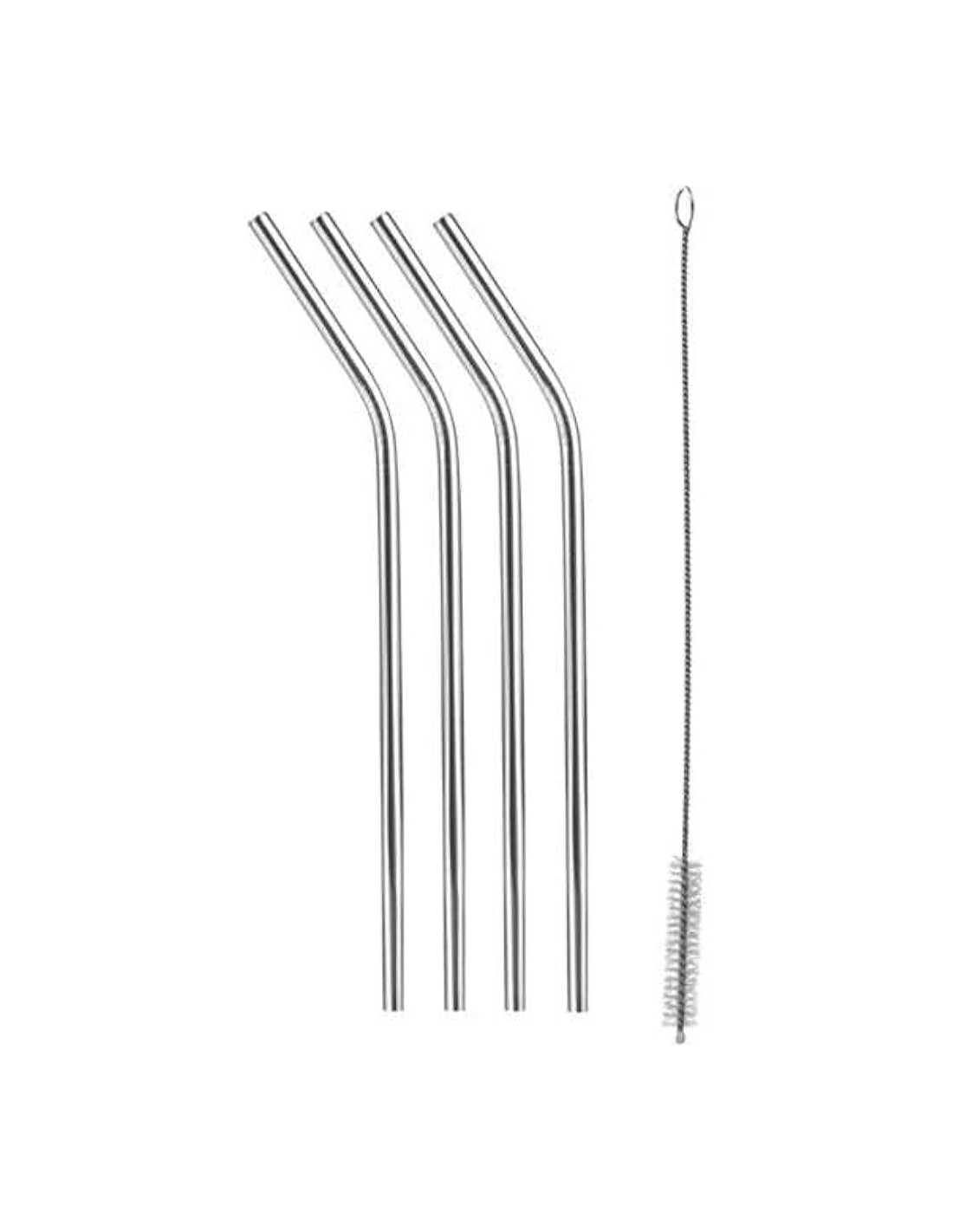 ACCESSORI: vendita online CANNUCCE IN ACCIAIO INOX SET 4 PEZZI CON SPAZZOLINO TESCOMA in offerta