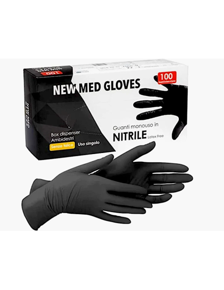 CF 100 GUANTI NITRILE NERO TG.XL