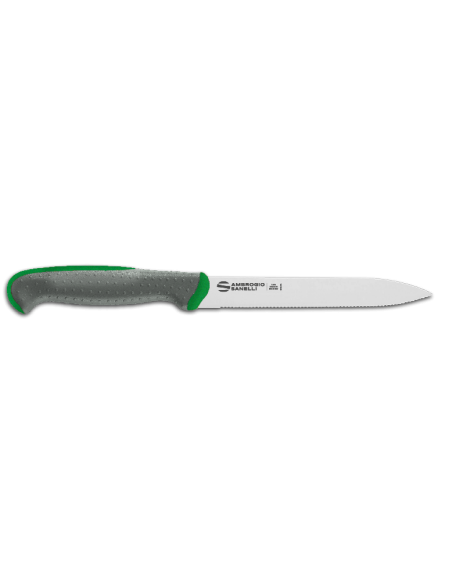 TECNA: vendita online COLTELLO MULTIUSO MICRODENTATO TECNA VERDE 14 CM AMBROGIO SANELLI in offerta