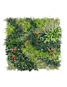 PARETE SINTETICA CM.100X100 MIX FIORE ARANCIO 0790452