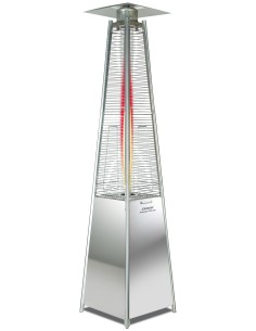 STUFE E RISCALDATORI: vendita online STUFA A PIRAMIDE GAS GPL ALTEZZA 220 CM DA ESTERNO IN ACCIAIO INOX JOHNSON in offerta