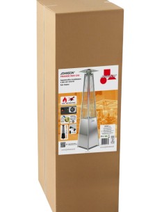 STUFE E RISCALDATORI: vendita online STUFA A PIRAMIDE GAS GPL ALTEZZA 220 CM DA ESTERNO IN ACCIAIO INOX JOHNSON in offerta 2