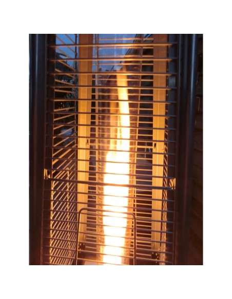 STUFE E RISCALDATORI: vendita online STUFA A PIRAMIDE GAS GPL ALTEZZA 220 CM DA ESTERNO IN ACCIAIO INOX JOHNSON in offerta