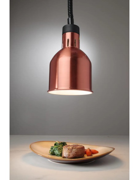 LAMPADE DA PASS CUCINA: vendita online LAMPADA TERMICA DA PASS CUCINA CILINDRICA REGOLABILE RAME 70/150 CM 250 W HENDI in off...