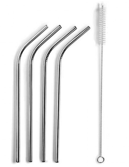 ACCESSORI: vendita online CANNUCCE ACCIAIO SET 4 CON SPAZZOLA in offerta