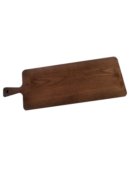 VASSOI-TAGLIERI LEGNO: vendita online TAGLIERE PORTATA 50 X 20 X 7 CM IN FRASSINO TINTA NOCE CON PIEDI E MANICO PANETTA in of...