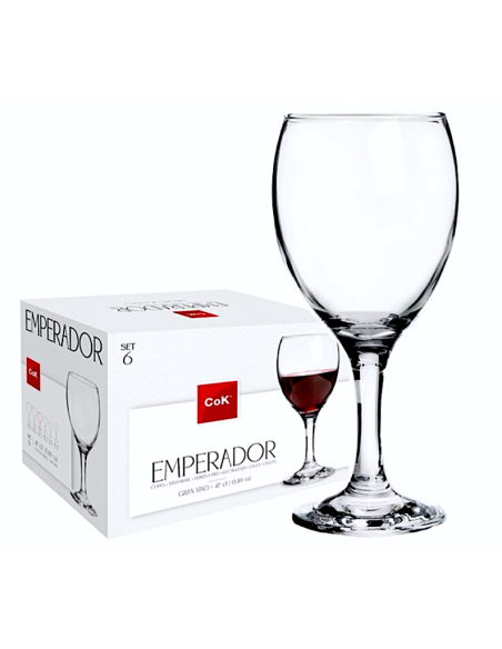 CALICI: vendita online CALICI VINO ROSSO EMPERADOR 47 CL CONFEZIONE 6 PEZZI CEGECO Y ALAR in offerta