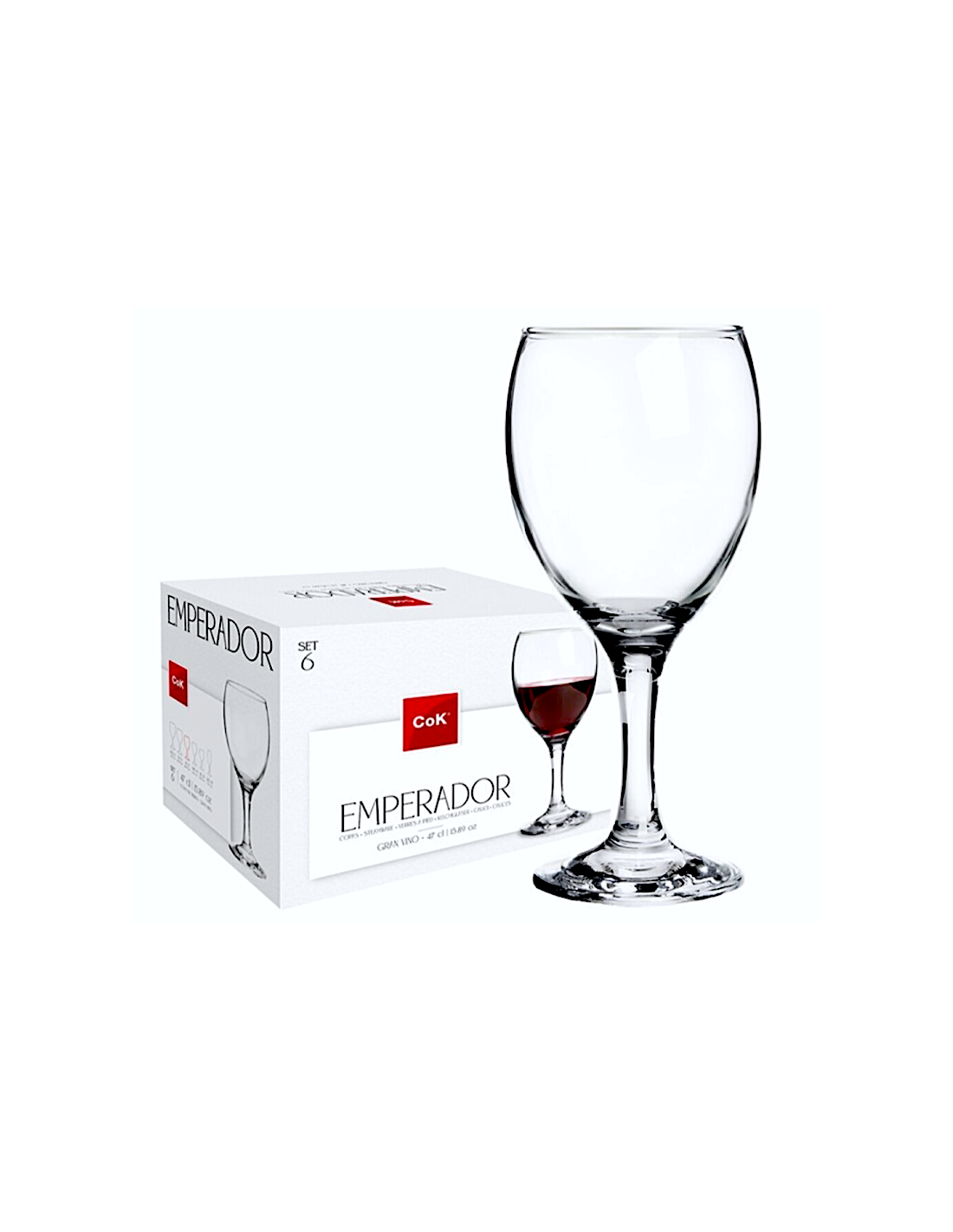 CALICI: vendita online CALICI VINO ROSSO EMPERADOR 47 CL CONFEZIONE 6 PEZZI CEGECO Y ALAR in offerta