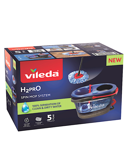 ACCESSORI: vendita online VILEDA H2PRO SPIN MOP SYSTEM LAVAPAVIMENTI CON CENTRIFUGA in offerta