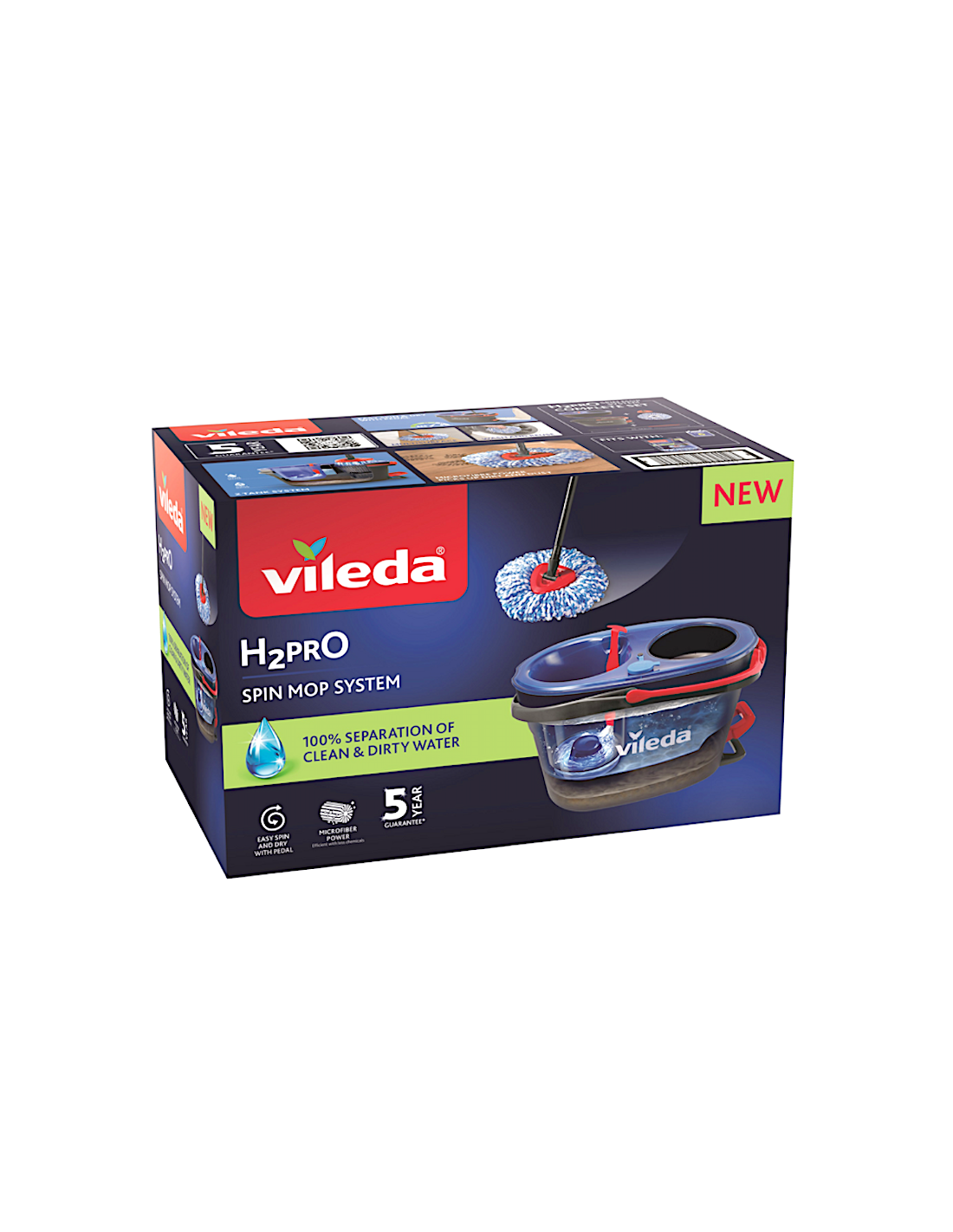 ACCESSORI: vendita online VILEDA H2PRO SPIN MOP SYSTEM LAVAPAVIMENTI CON CENTRIFUGA in offerta