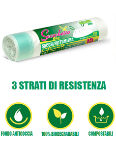 CF 15 SACCHI BIO LT.12 CM.43X45 CON MANIGLIE