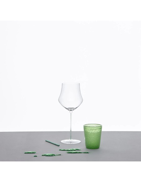 CALICI: vendita online CALICE MEMENTO WINE VERDE LIME 67 CL IN CRISTALLO SERAFINO ZANI in offerta