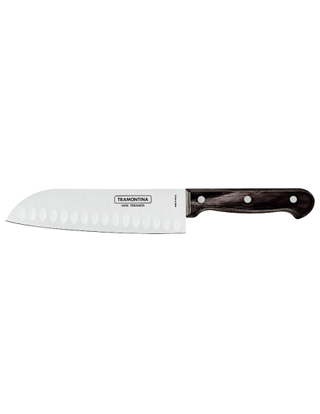 COLTELLERIA: vendita online COLTELLO SANTOKU 17,6 CM MANICO POLYWOOD MARRONE TRAMONTINA in offerta