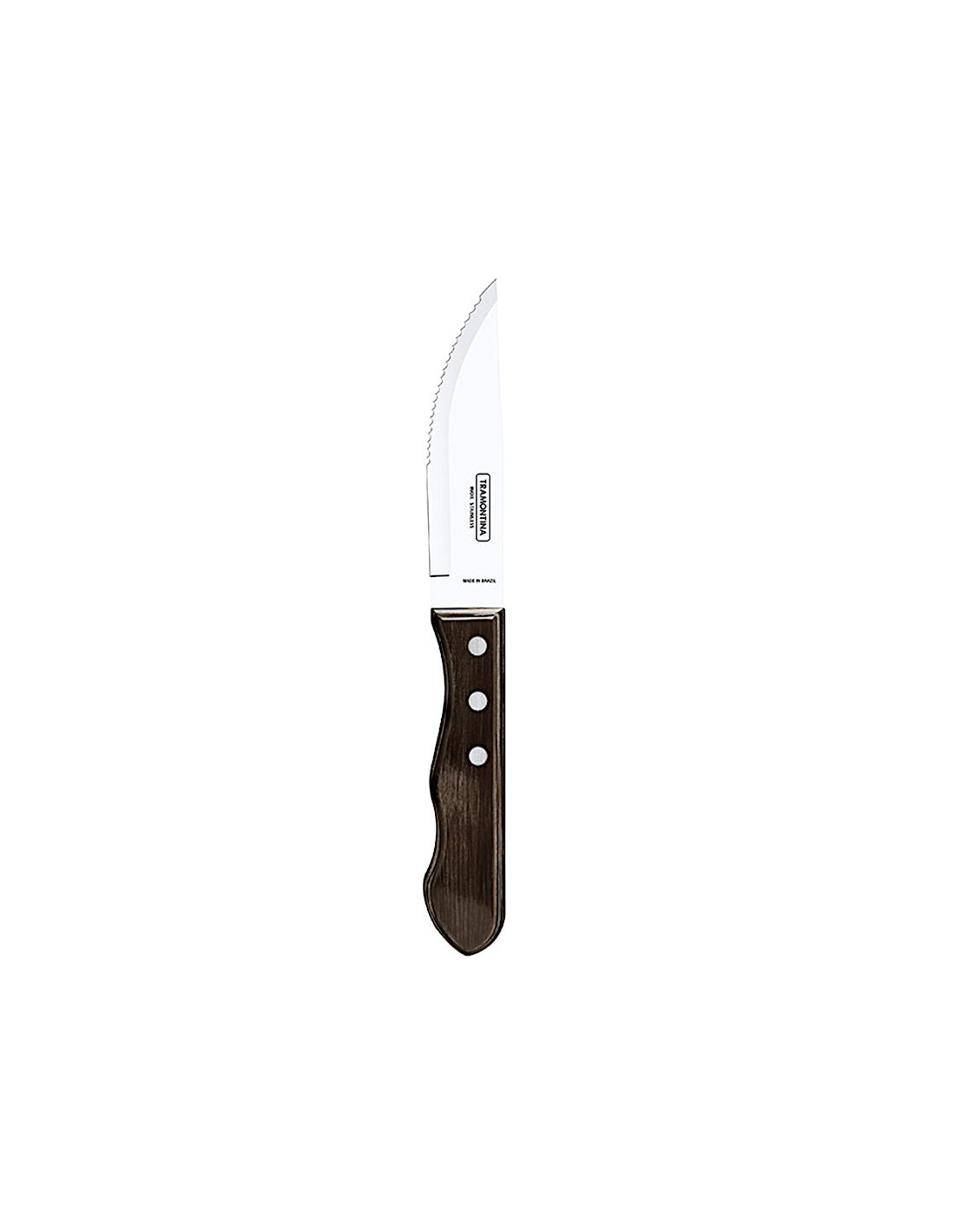 JUMBO COLTELLO BISTECCA CM.12 MANICO POLYWOOD MARRONE