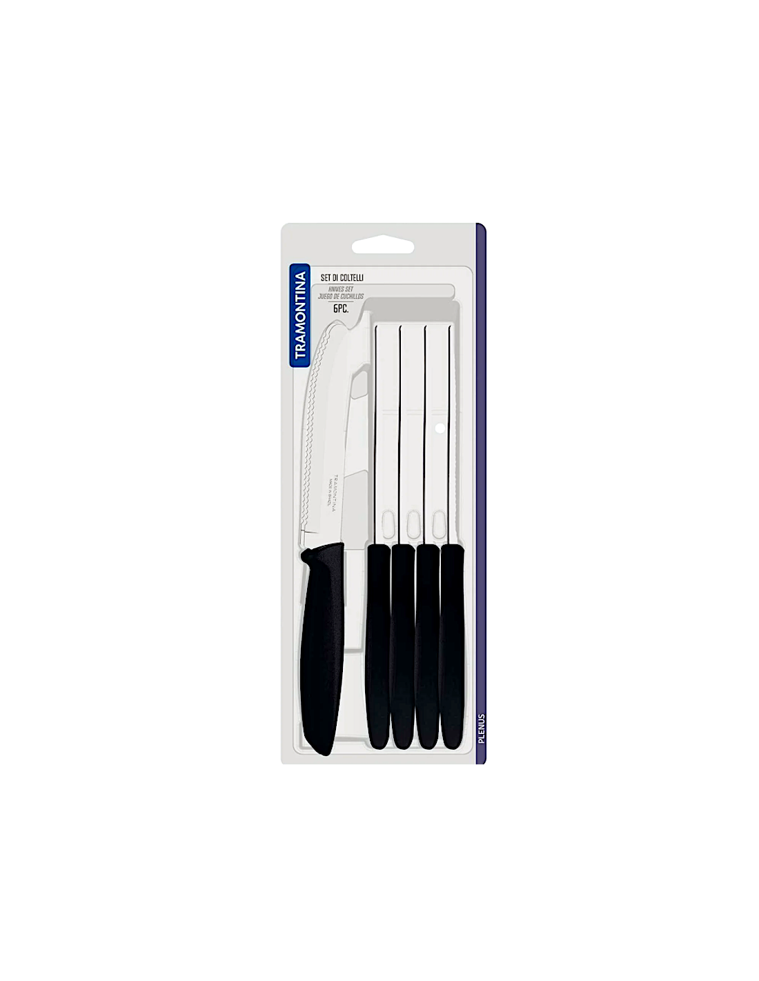 COLTELLERIA: vendita online COLTELLO TAVOLA PLEANUS 11,4 CM MANICO NERO SET 6 PEZZI TRAMONTINA in offerta
