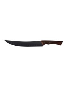 COLTELLERIA: vendita online COLTELLO CARNE CURVO ALVEOLATO CHURRASCO BLACK 24 CM MANICO IN LEGNO TRAMONTINA in offerta