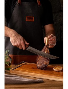 COLTELLERIA: vendita online COLTELLO CARNE CURVO ALVEOLATO CHURRASCO BLACK 24 CM MANICO IN LEGNO TRAMONTINA in offerta 2