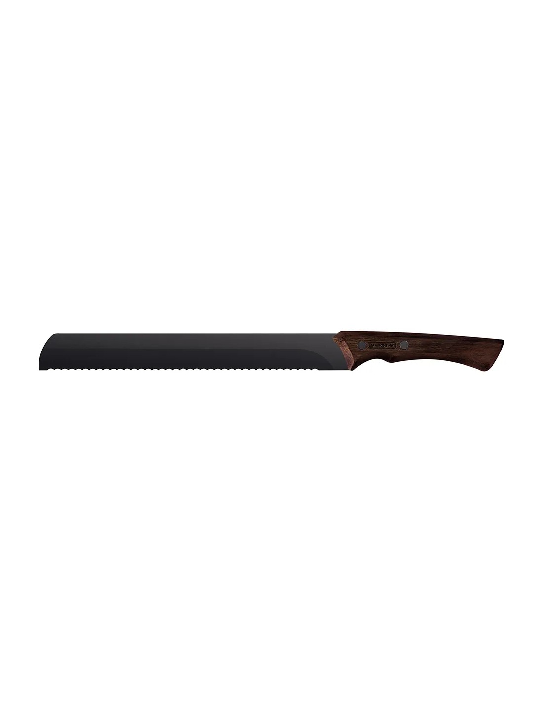 COLTELLERIA: vendita online COLTELLO AFFETTARE ALVEOLATO CHURRASCO BLACK 24 CM MANICO IN LEGNO TRAMONTINA in offerta
