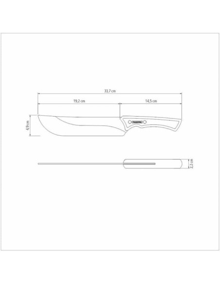 COLTELLERIA: vendita online COLTELLO CARNE CHURRASCO BLACK 19,2 CM MANICO IN LEGNO TRAMONTINA in offerta