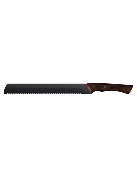 COLTELLERIA: vendita online COLTELLO SEGHETTATO CHURRASCO BLACK 25,4 CM MANICO IN LEGNO TRAMONTINA in offerta