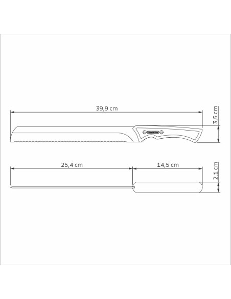 COLTELLERIA: vendita online COLTELLO SEGHETTATO CHURRASCO BLACK 25,4 CM MANICO IN LEGNO TRAMONTINA in offerta