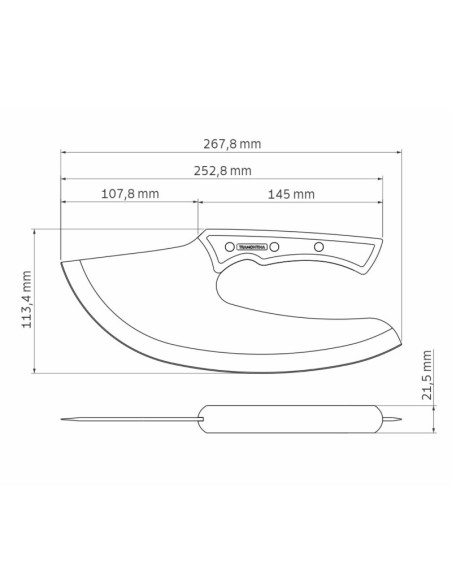 COLTELLERIA: vendita online COLTELLO MULTIUSO CHURRASCO BLACK 27 CM MANICO IN LEGNO TRAMONTINA in offerta