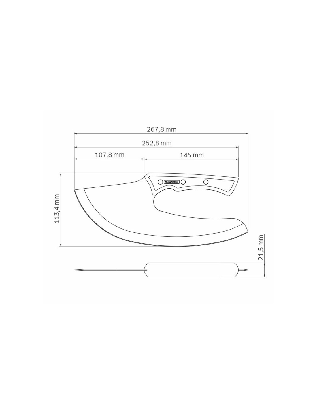 COLTELLERIA: vendita online COLTELLO MULTIUSO CHURRASCO BLACK 27 CM MANICO IN LEGNO TRAMONTINA in offerta