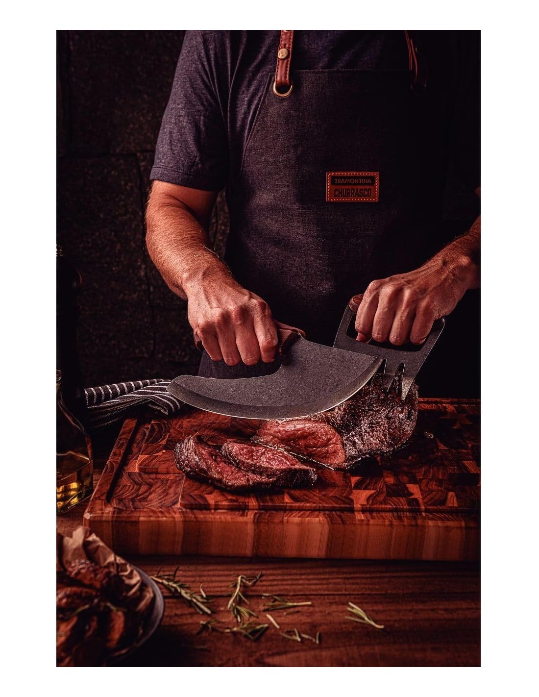 COLTELLERIA: vendita online COLTELLO MULTIUSO CHURRASCO BLACK 27 CM MANICO IN LEGNO TRAMONTINA in offerta