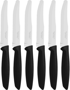 COLTELLERIA: vendita online COLTELLO TAVOLA PLEANUS 11,4 CM MANICO NERO SET 6 PEZZI TRAMONTINA in offerta