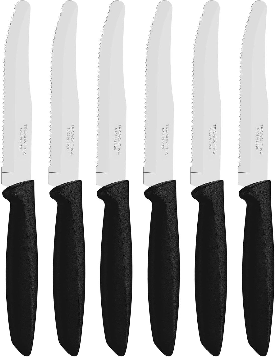 COLTELLERIA: vendita online COLTELLO TAVOLA PLEANUS 11,4 CM MANICO NERO SET 6 PEZZI TRAMONTINA in offerta