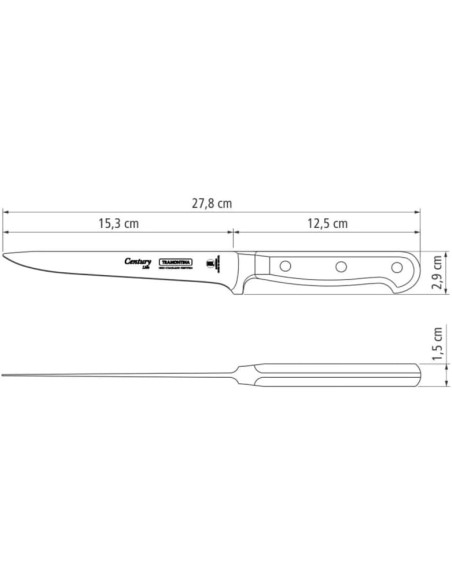 COLTELLERIA: vendita online COLTELLO DISOSSO CENTURY 16 CM MANICO IN POLICARBONATO TRAMONTINA in offerta